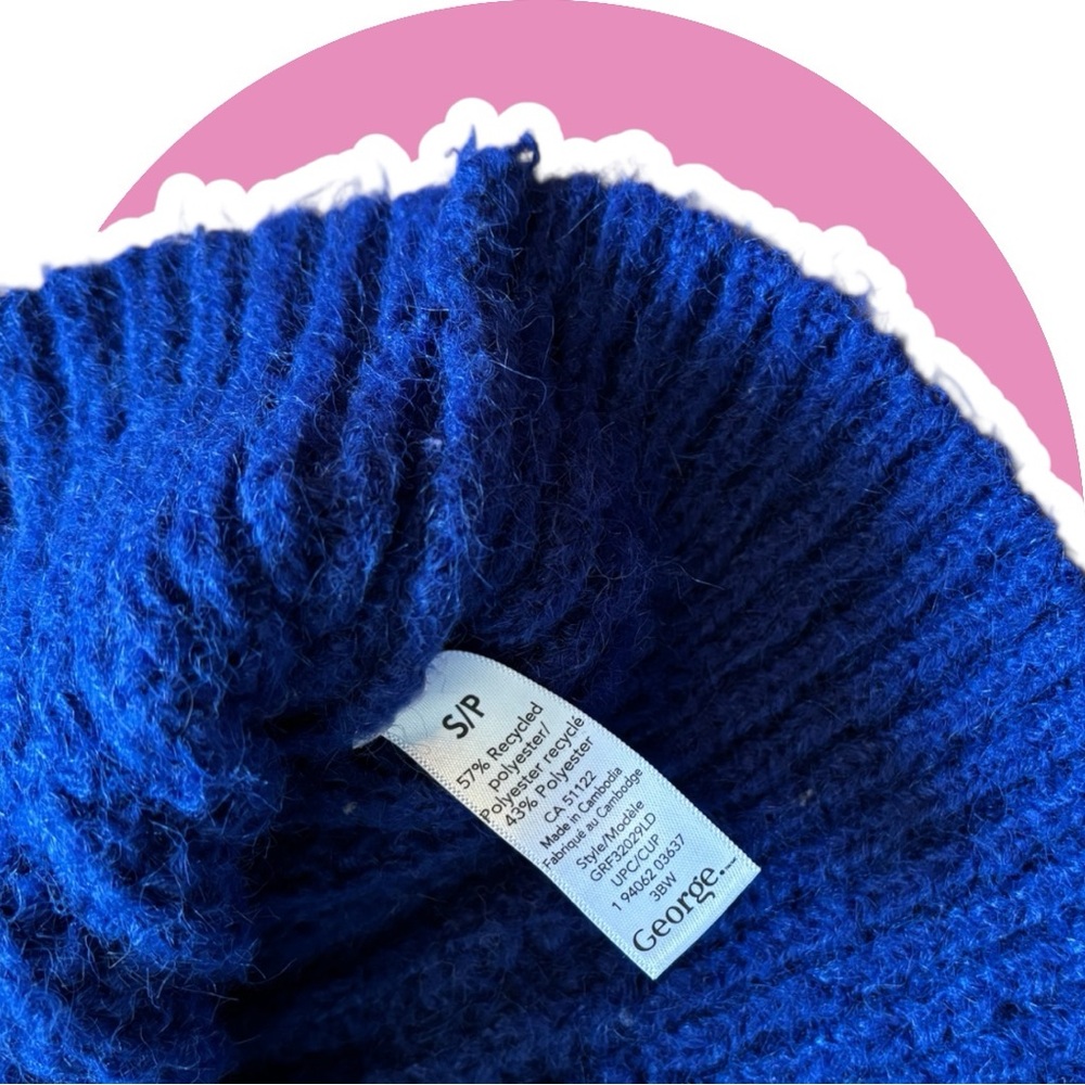 George // Royal Blue // Women's Turtleneck Sweater - Picture 6 of 7